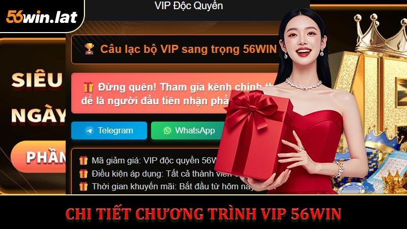 Cập nhật chương trình VIP 56WIN thường xuyên